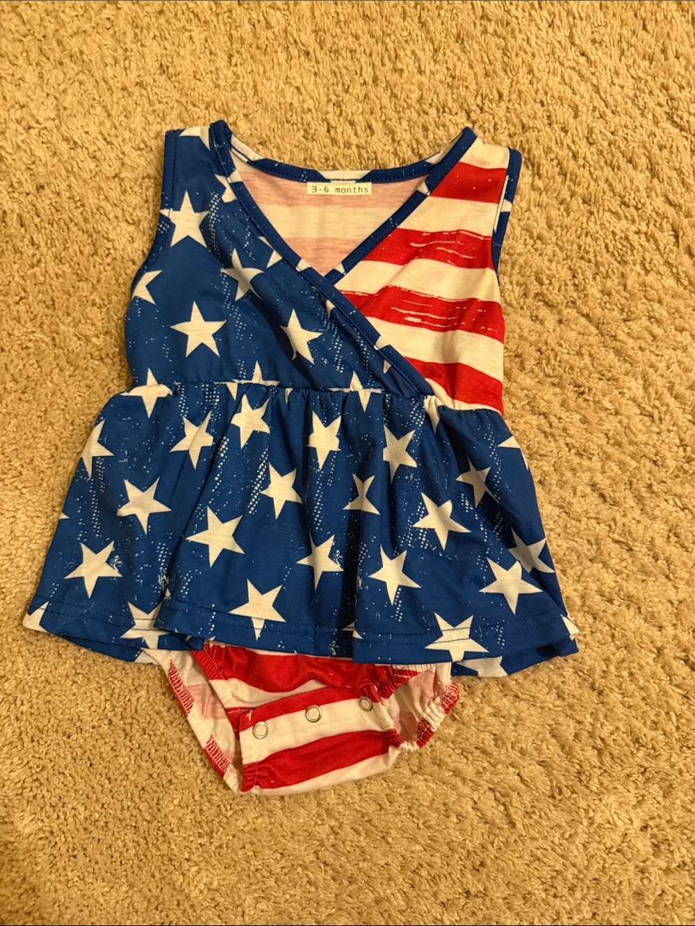 Baby Stars & Stripes Peplum One-Piece